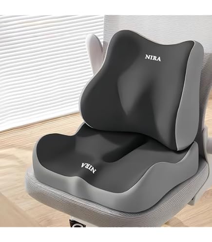 Amazon.co.jp: 人間工学に基づいた腰椎&シートサポートクッション、2
